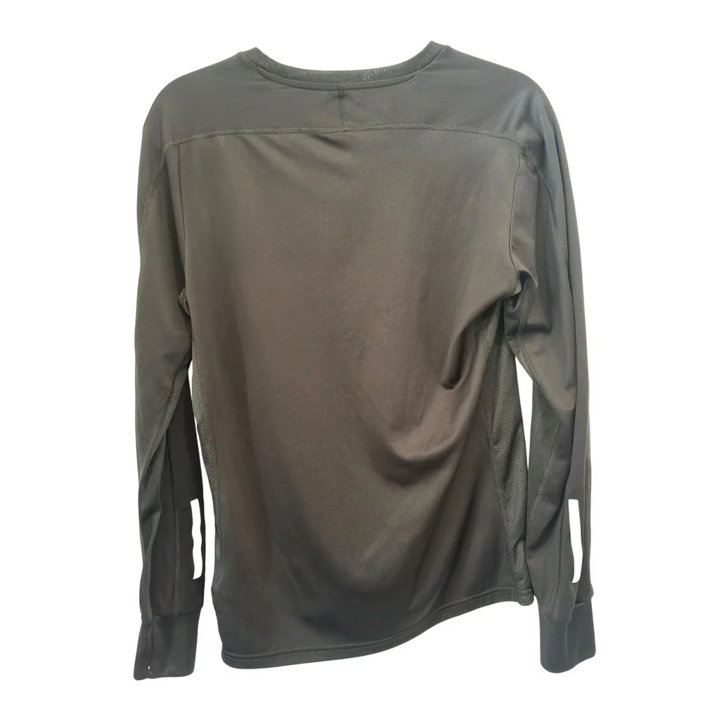 Adidas Running Shirt Aeroready Black Long Sleeve Performance Mesh Men Small